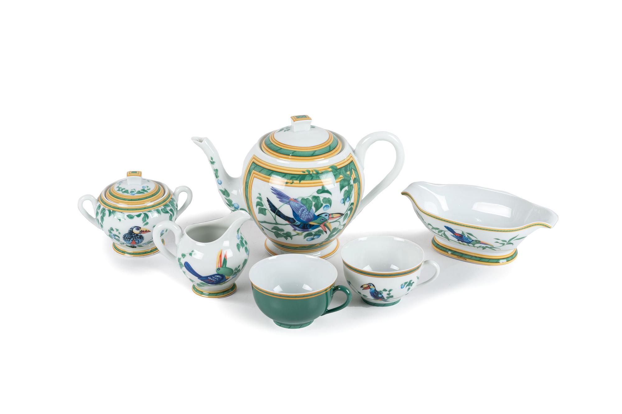 A Hermes "Toucans" Porcelain Dinner Service