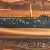 A cased half-model of the USS warship Quinnebaug (1875-1891) circa 1878