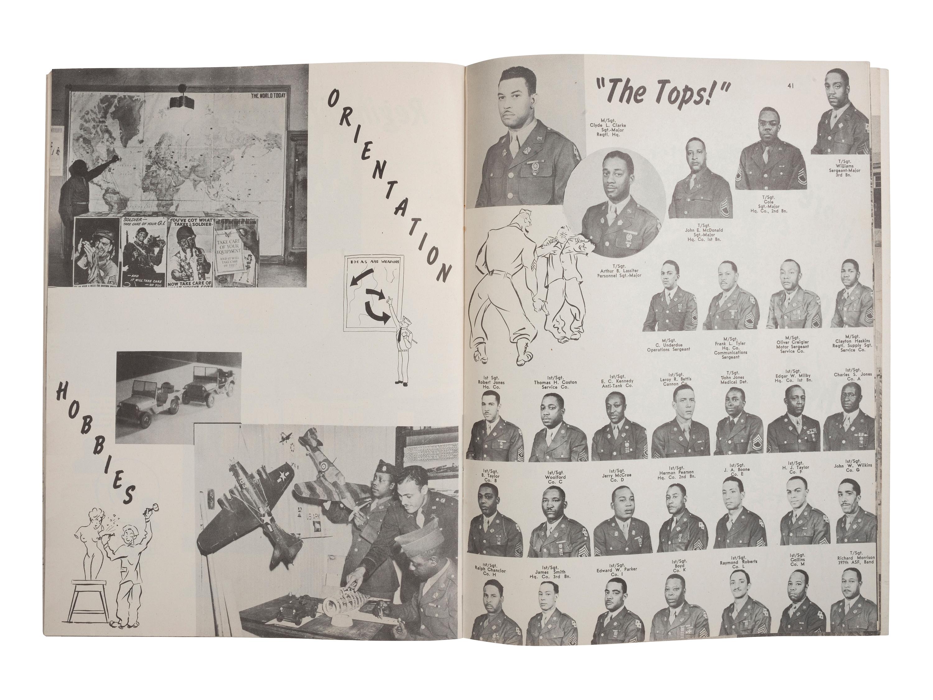 [WORLD WAR II]. On Guard! Regimental history of the 372nd Infantry. 1944.