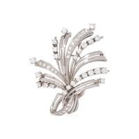 WHITE GOLD AND DIAMOND BROOCH