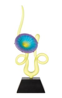 A Frosted Glass Sculpture Height 14 1/4 inches.