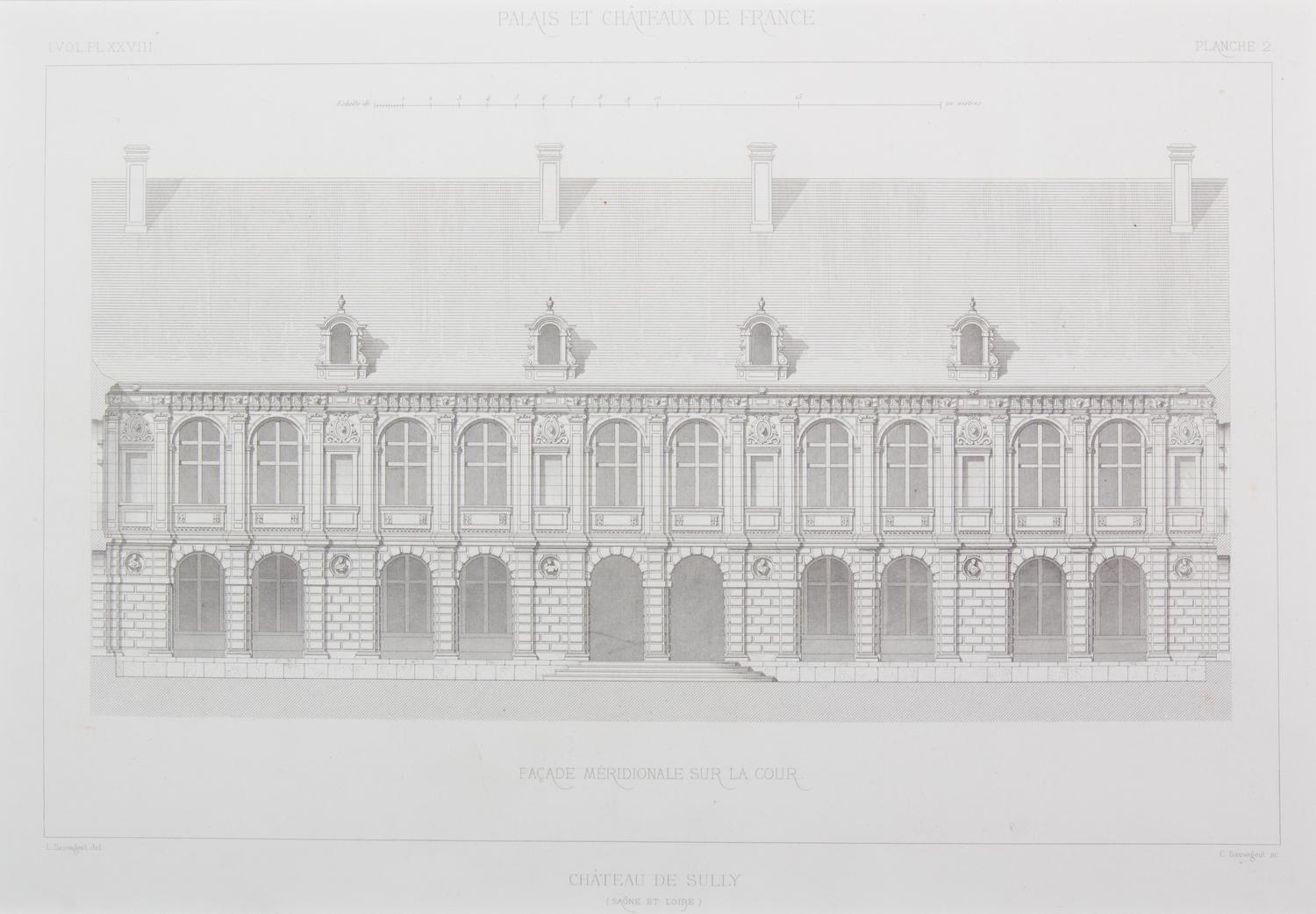 Claude Sauvageot, (French, 19th Century), originally published in the late 1860's, the group comprises: Vol.1 PL-XXVIII Planche 2 Chate