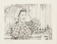 Willy Seiler, (German, 1903-1988), Five works: Japanese Rice Farmer, Rainy Day, Chatterboxes, Famous Beauty, and Little Mother