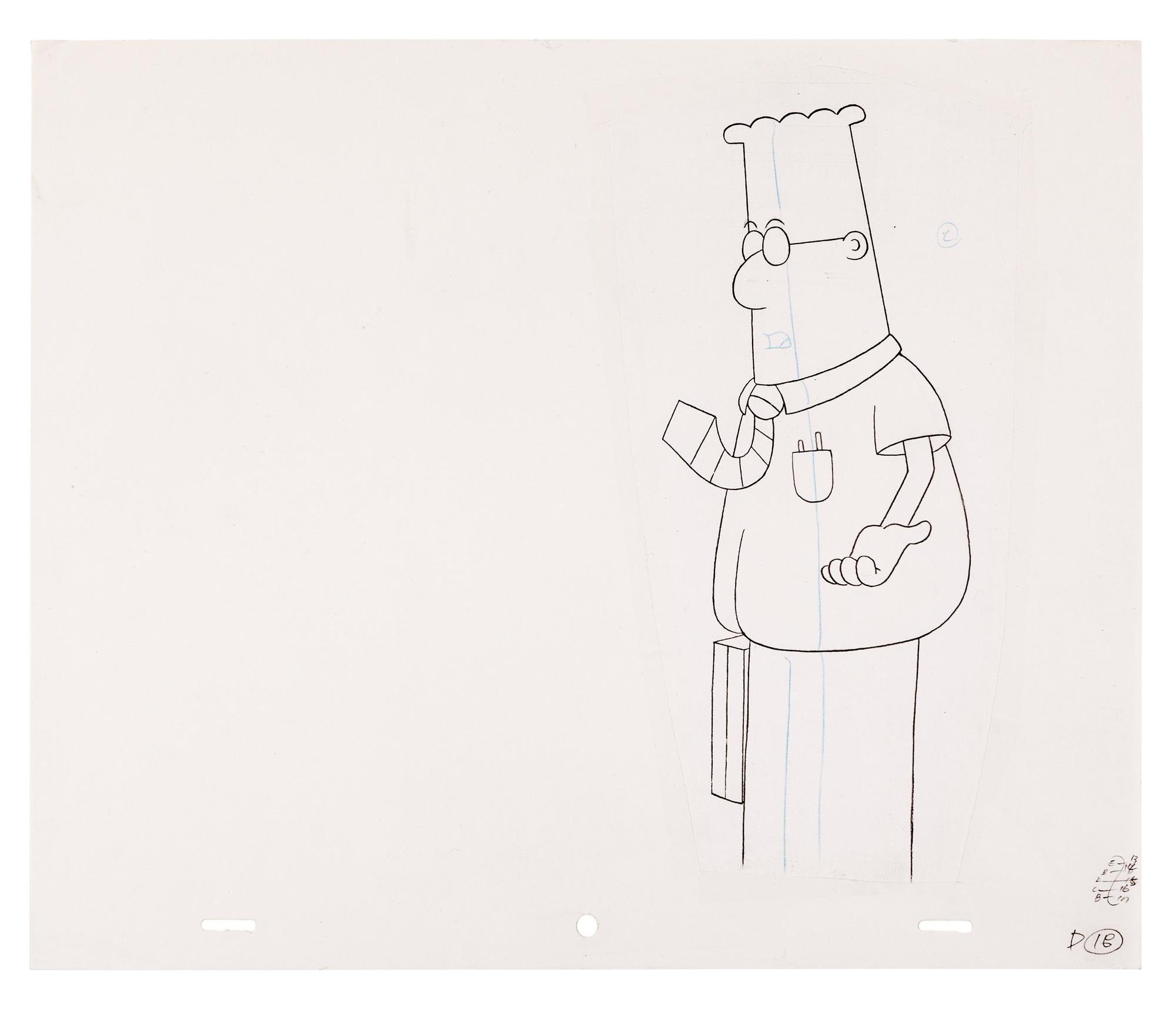 Scott Adams. Dilbert. Dilbert, a shipper, and a man wearing a Walkman. N.d.