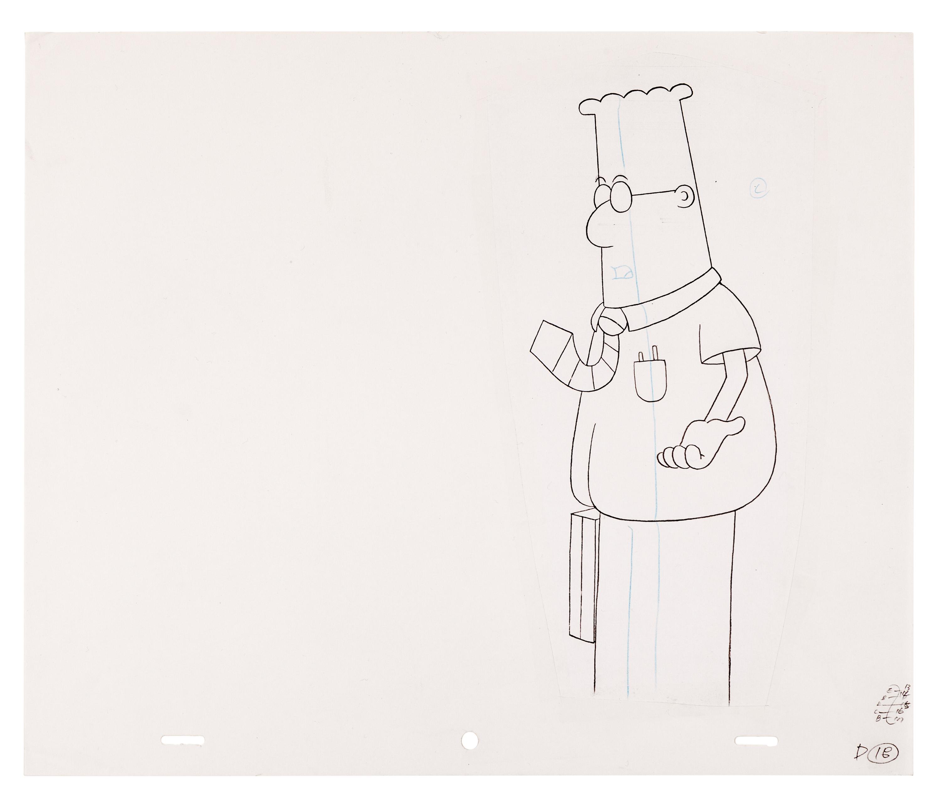 Scott Adams. Dilbert. Dilbert, a shipper, and a man wearing a Walkman. N.d.