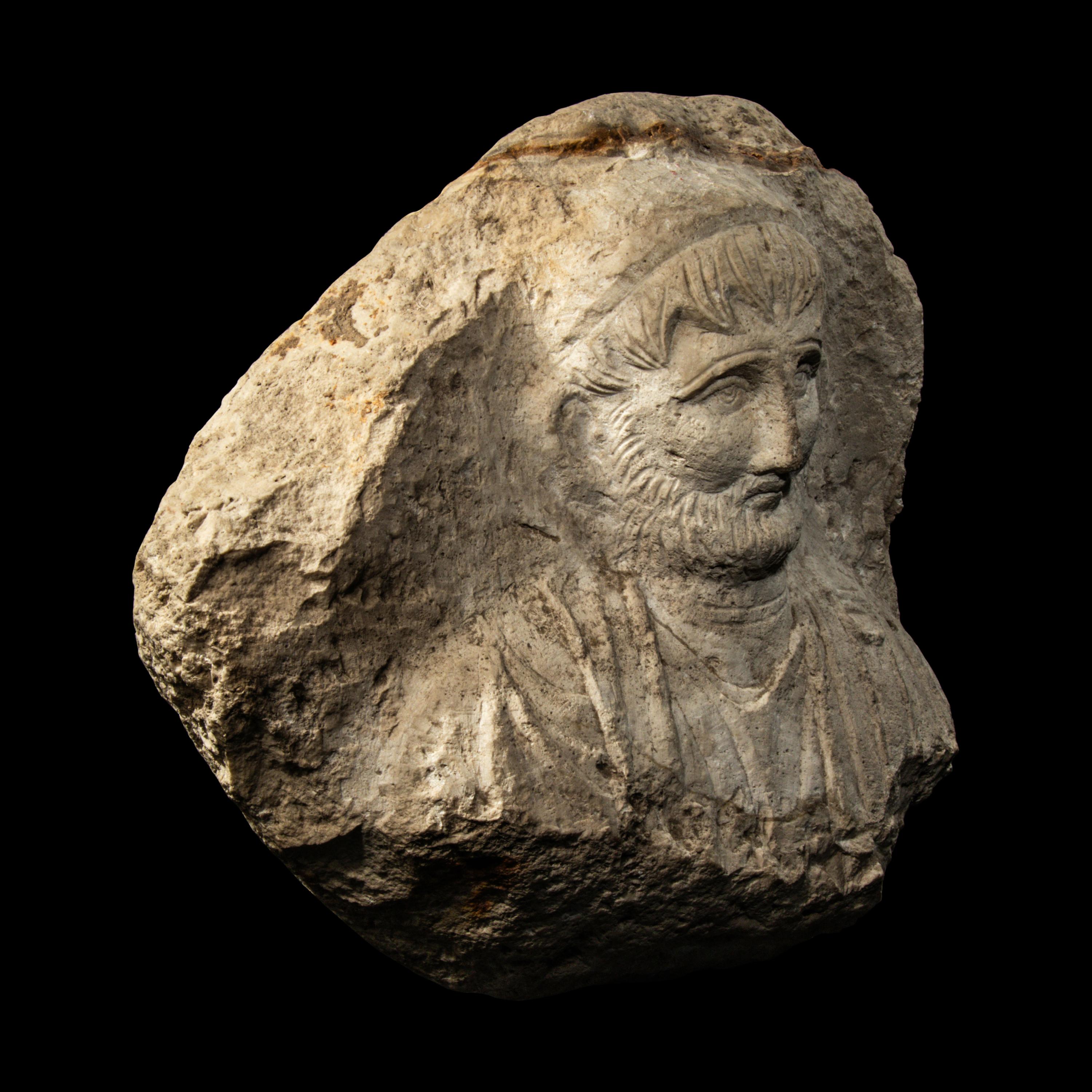 A Palmyrene Limestone Bust of a Man
