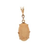 CARVED OPAL AND DIAMOND PENDANT