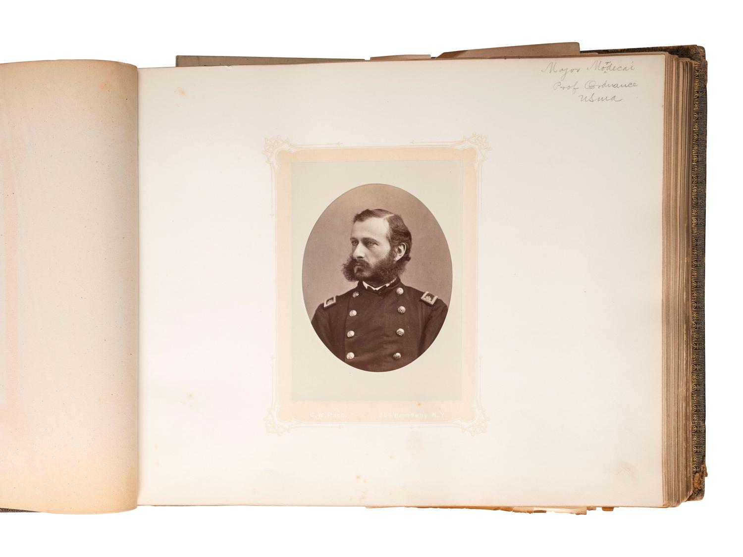 [LATE INDIAN WARS]. PACH, G.W. (1848-1904), photographer. US Military Academy year book for the Class of 1875, containing photographs of notable officers, professors, and cadets, incl. Little Bighorn casualty James G. Sturgis. New York: 1875.