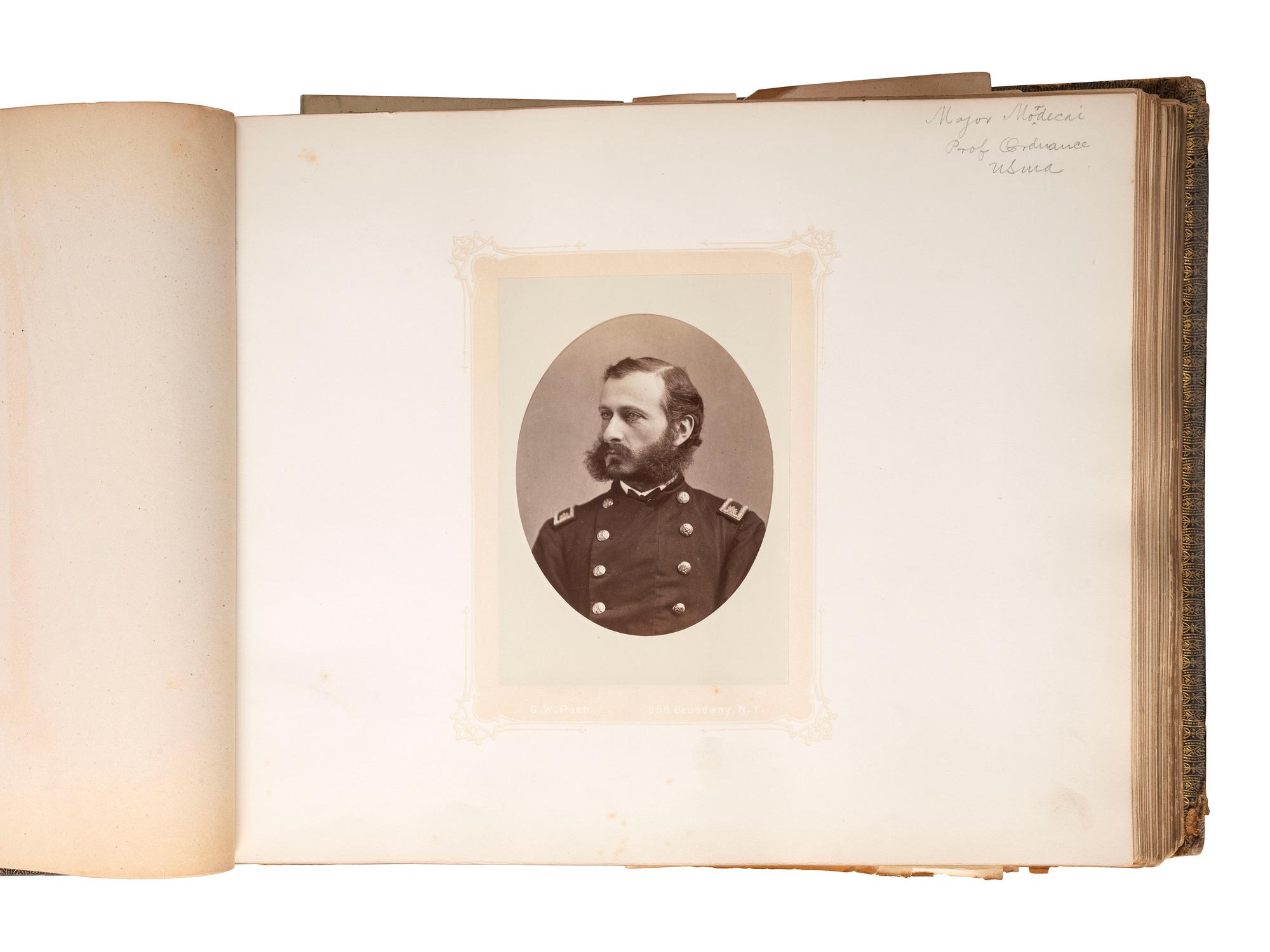 [LATE INDIAN WARS]. PACH, G.W. (1848-1904), photographer. US Military Academy year book for the Class of 1875, containing photographs of notable officers, professors, and cadets, incl. Little Bighorn casualty James G. Sturgis. New York: 1875.