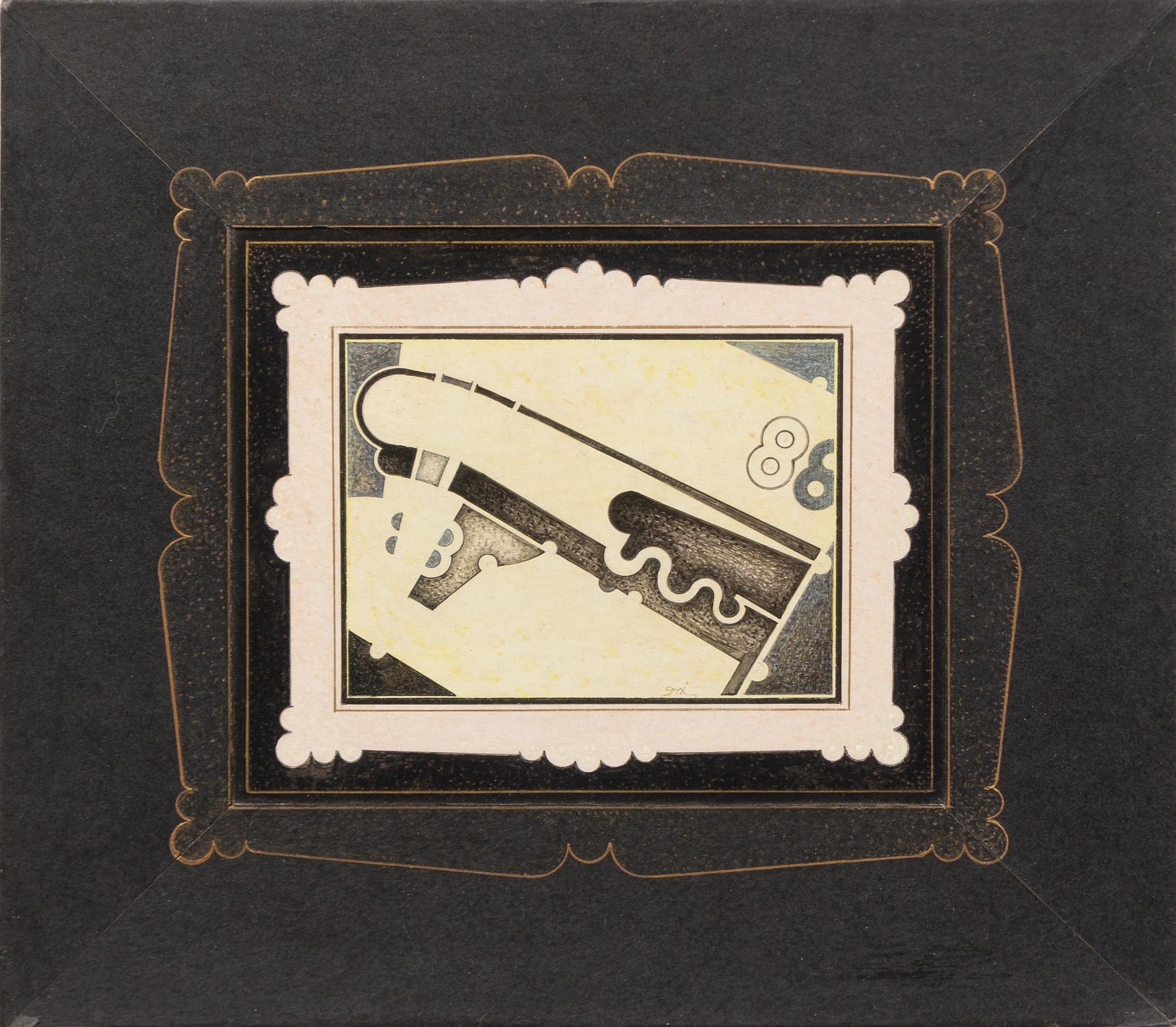 Robert Michel, (German, 1897-1983), Heck-Studie, mehrfach echt gerahmt (Heck-Study framed multiple times), 1961