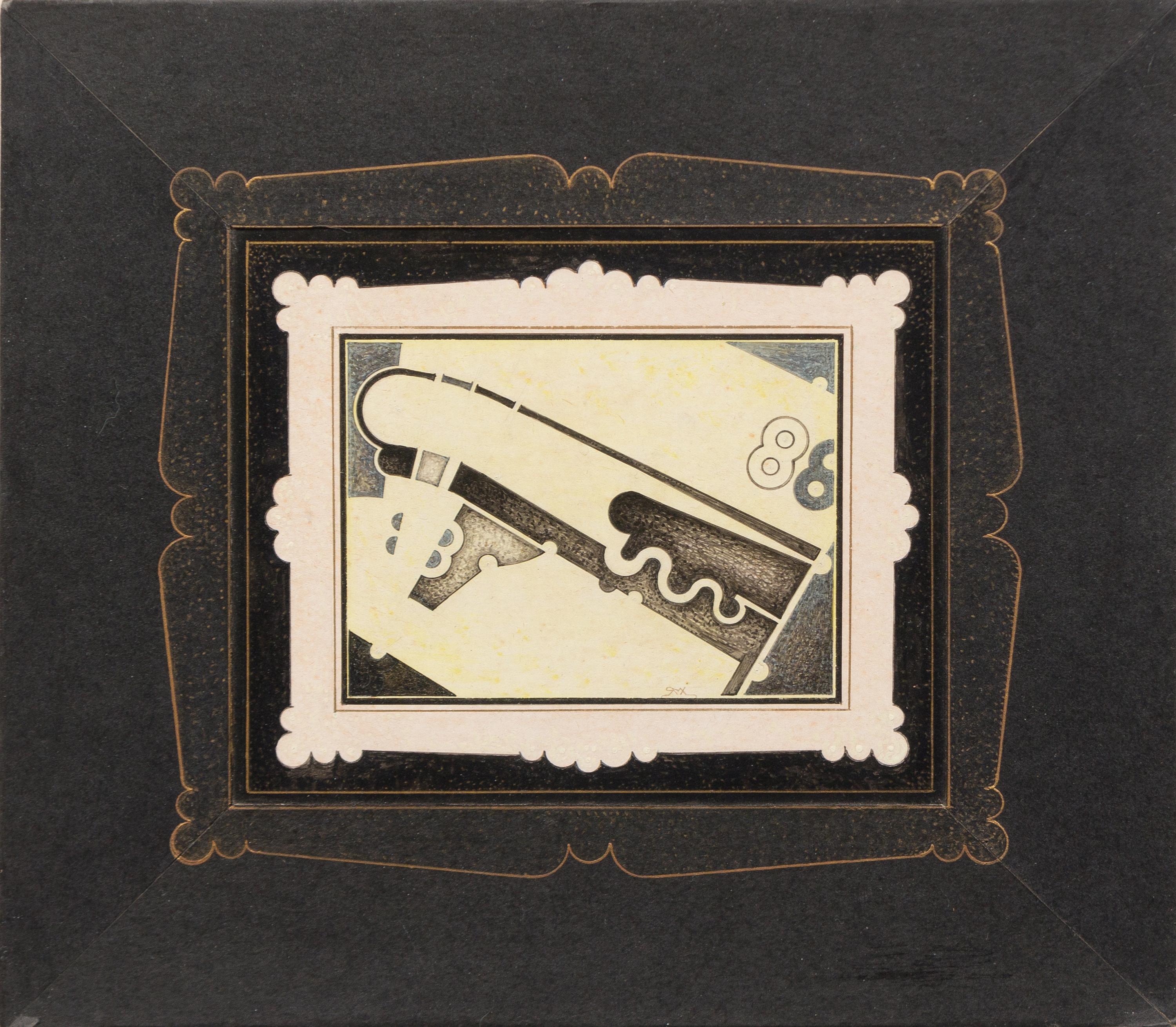 Robert Michel, (German, 1897-1983), Heck-Studie, mehrfach echt gerahmt (Heck-Study framed multiple times), 1961
