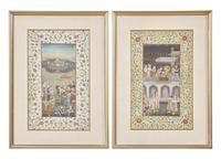 Two Indian Miniature Paintings, 19th Century 十九世紀 印度細密畫兩幅