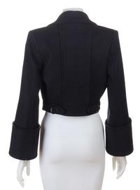 A Stella McCartney Black Wool Crop Jacket, Size 40.