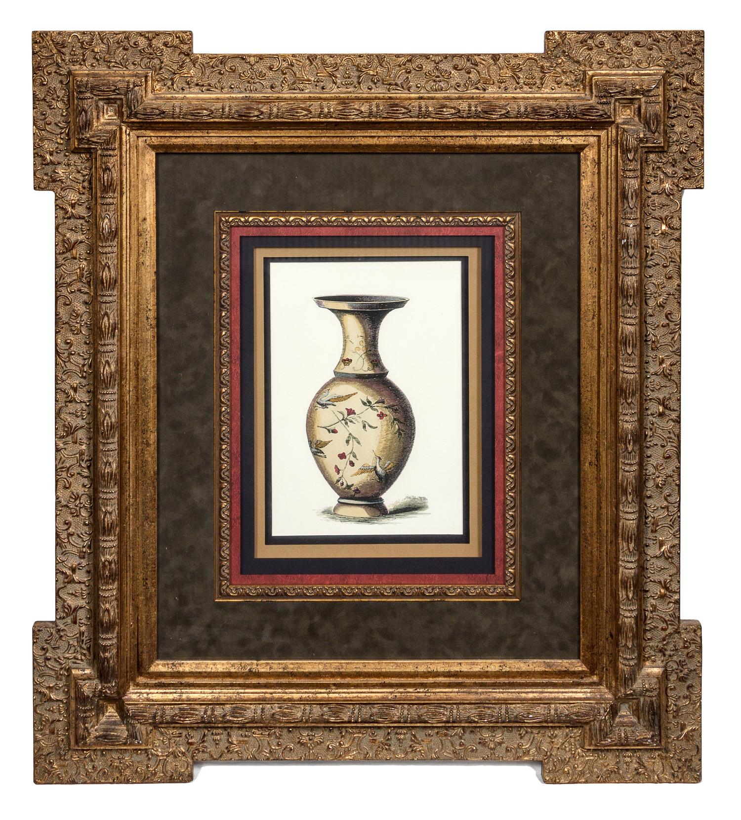 A Chinese Print in a Gilt Decorated Frame