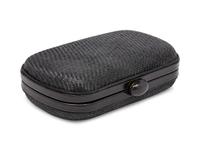 BOTTEGA VENETA, BLACK STRAW CLUTCH