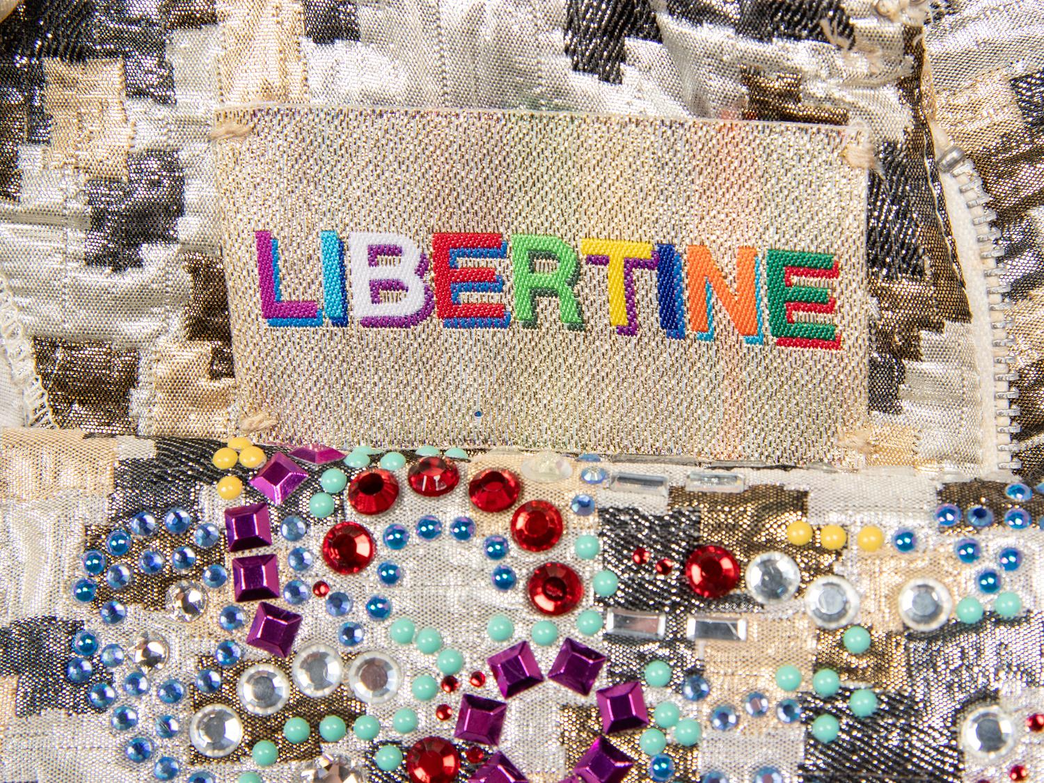LIBERTINE, EMBELLISHED BROCADE MINIDRESS