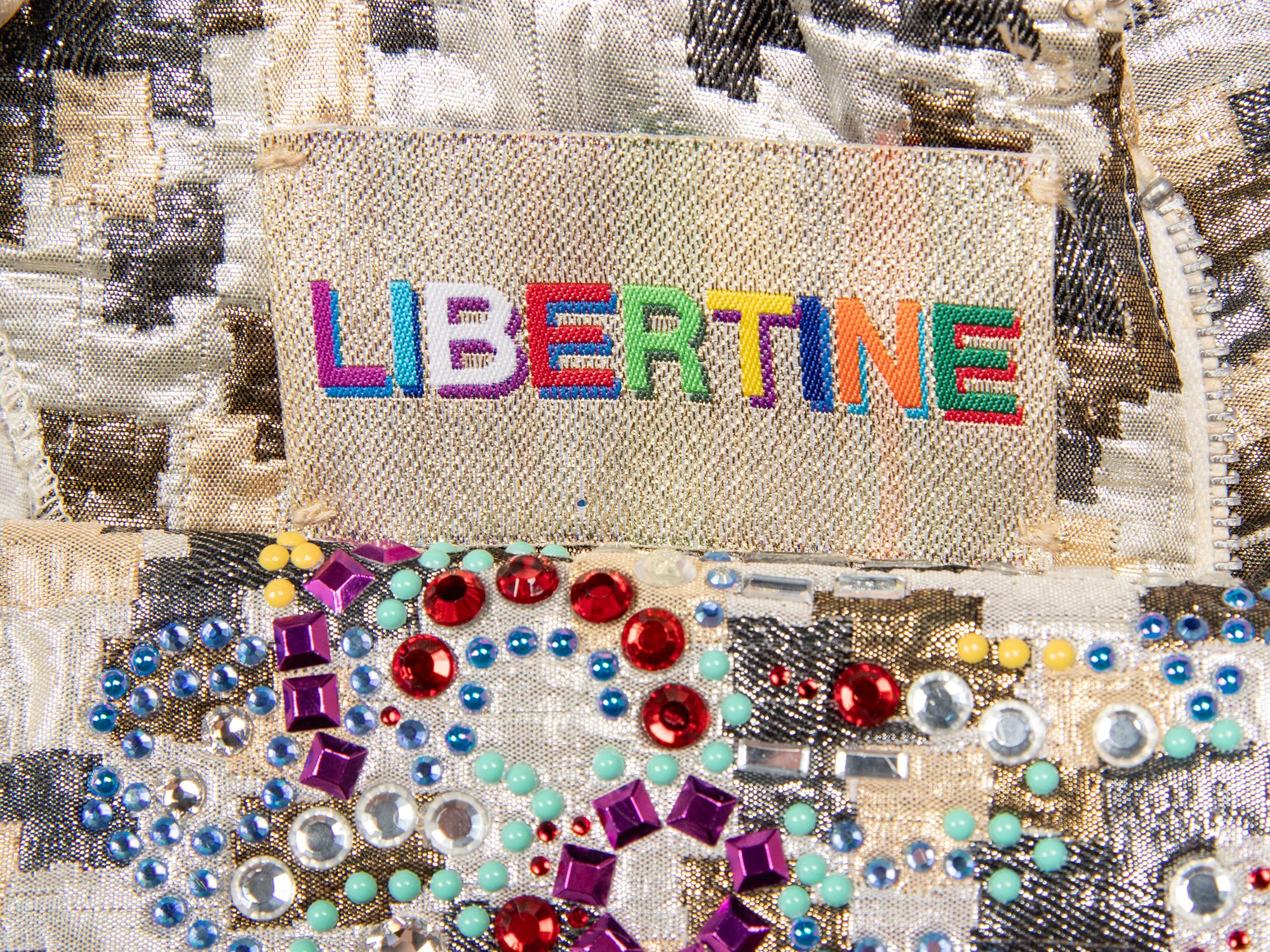 LIBERTINE, EMBELLISHED BROCADE MINIDRESS