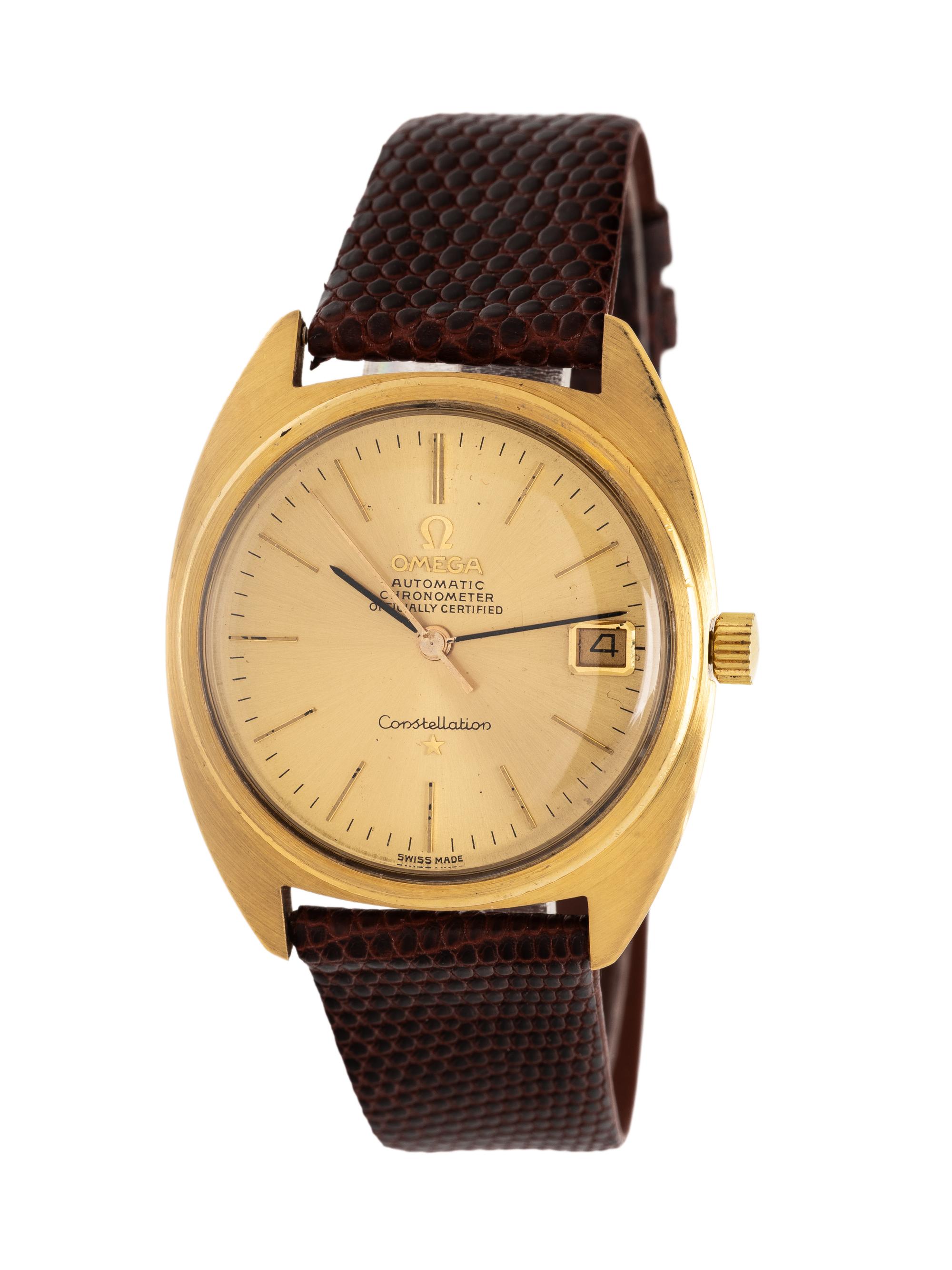 OMEGA, REF. 168009 18K YELLOW GOLD 'CONSTELLATION' WATCH WITH DATE