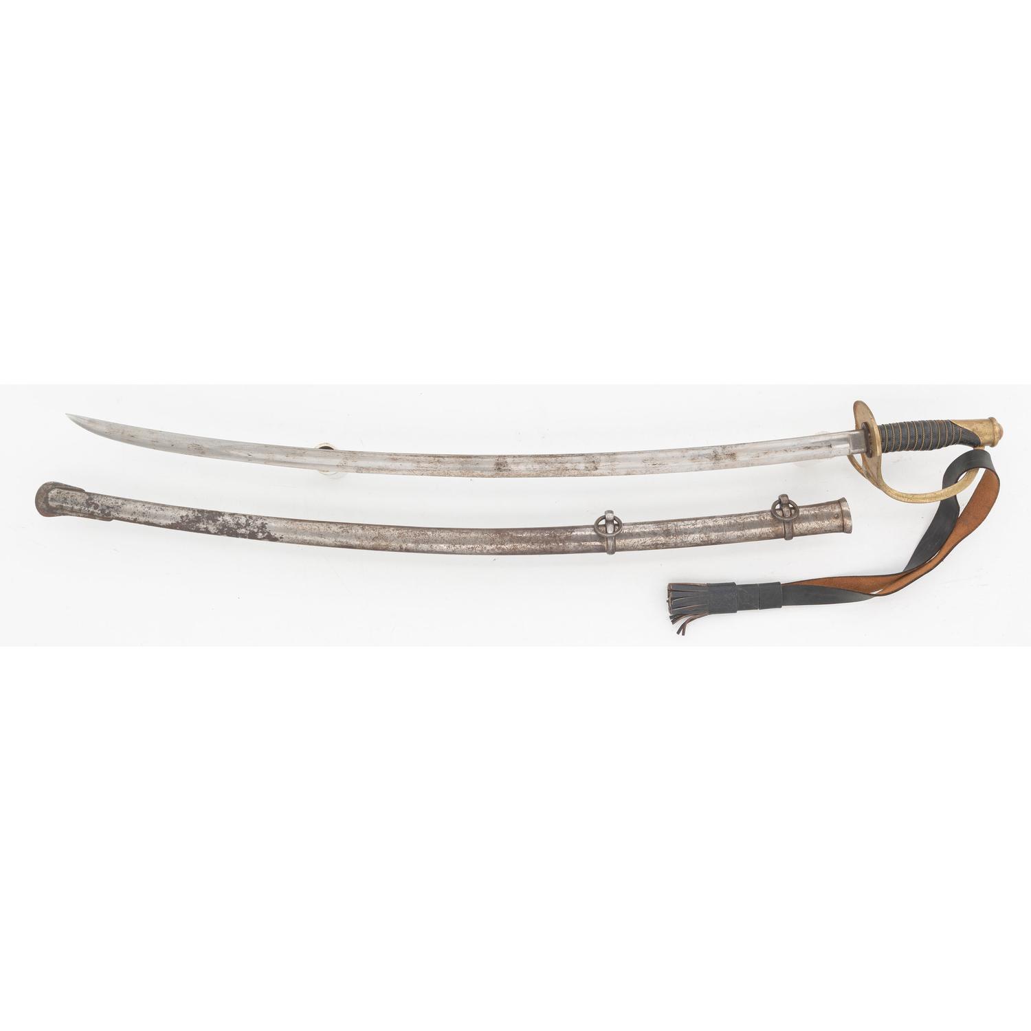 Unmarked US Model 1860 Light Cavalry Saber with Leather Saber Knot