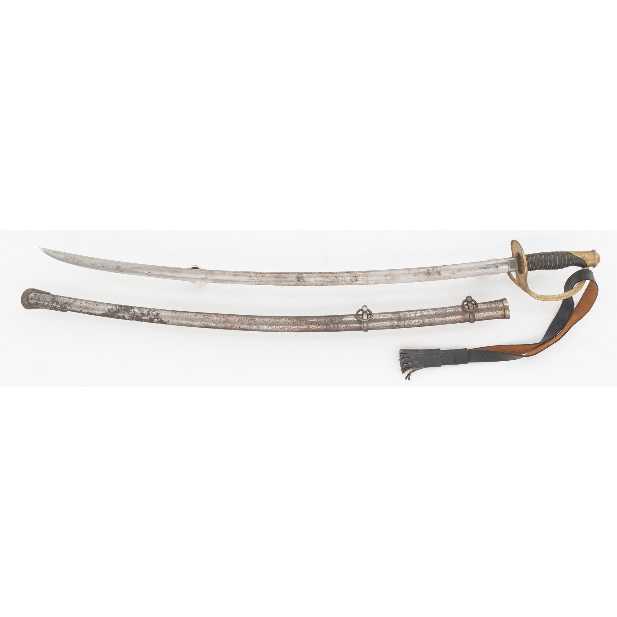 Unmarked US Model 1860 Light Cavalry Saber with Leather Saber Knot