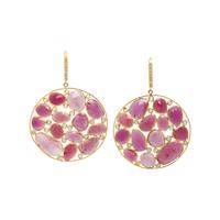 PINK TOURMALINE AND DIAMOND EARRINGS