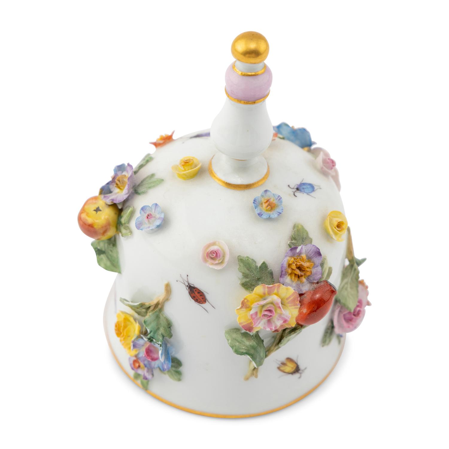 A Meissen Porcelain Dinner Bell