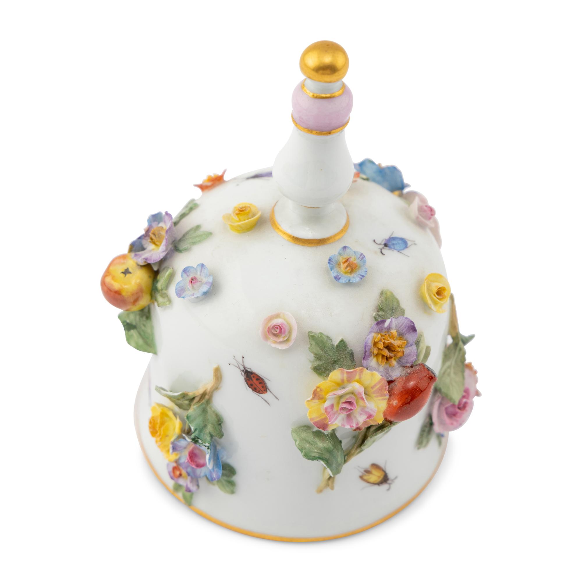A Meissen Porcelain Dinner Bell