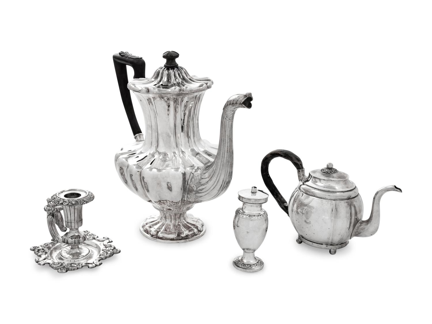 Four Continental Silver Table Articles