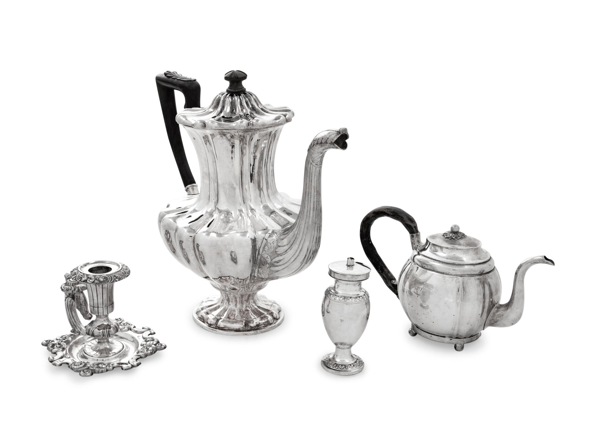 Four Continental Silver Table Articles