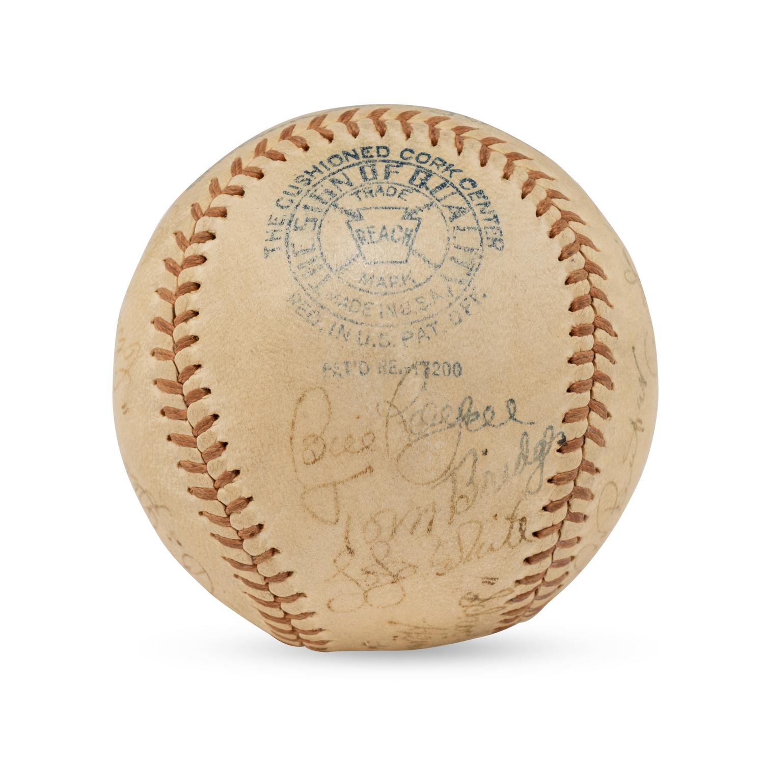 A 1935 World Series Champions Detroit Tigers Team Signed Autograph Baseball Featuring Hank Greenberg, Charles Gehringer, Goose Goslin and Mickey Cochrane (Beckett Authentication Services Letter of Authenticity)