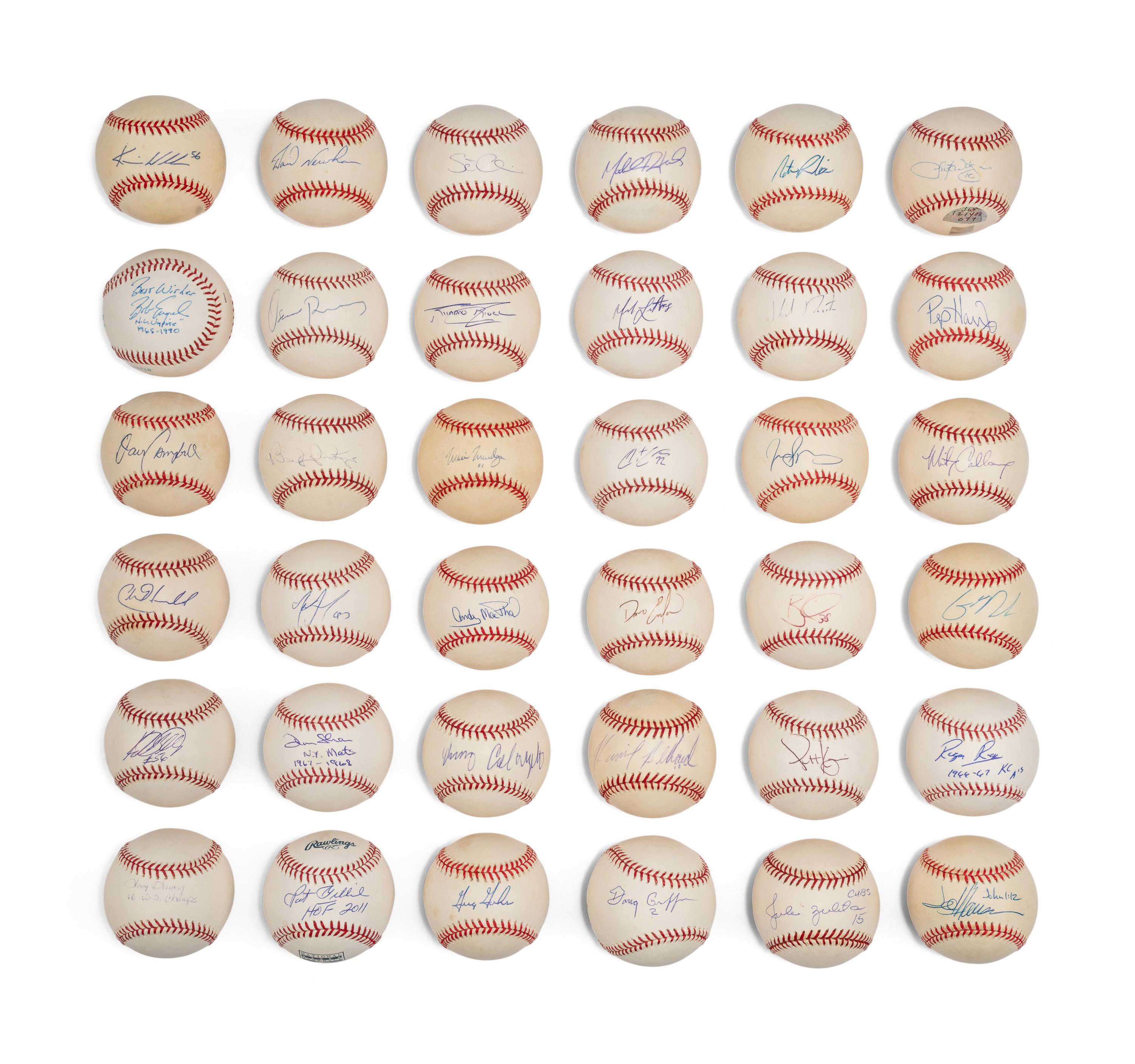 Bases Loaded Signed Autograph Baseball Group No. 3