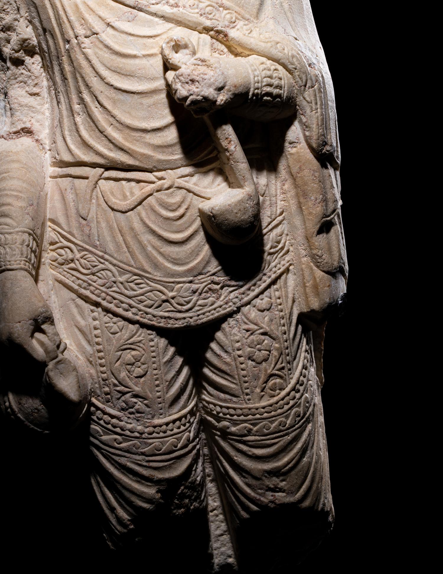 A Palmyrene Limestone Relief Fragment of a Youth