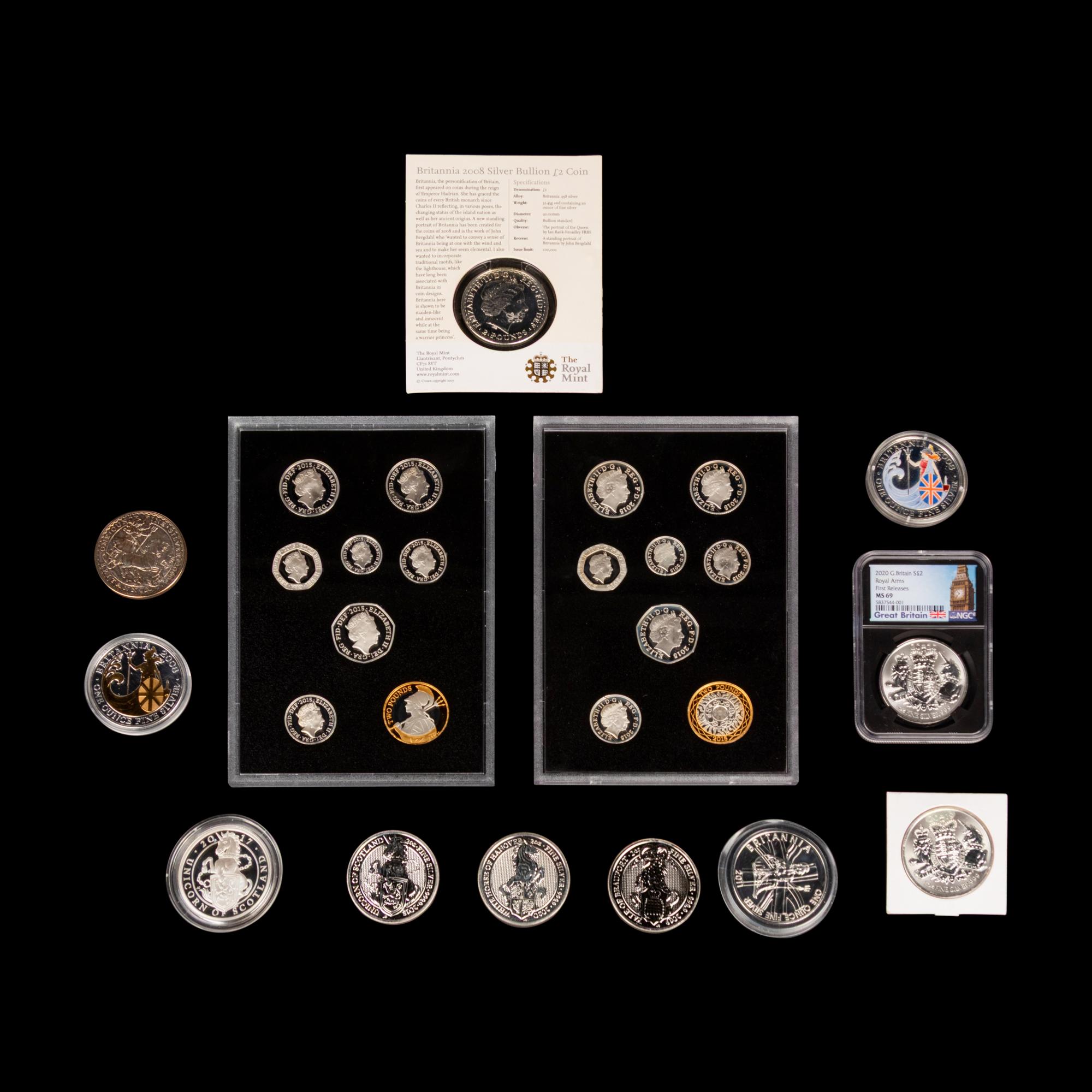 [GREAT BRITAIN] A Collection of Silver Commemorative Coins and Proofs