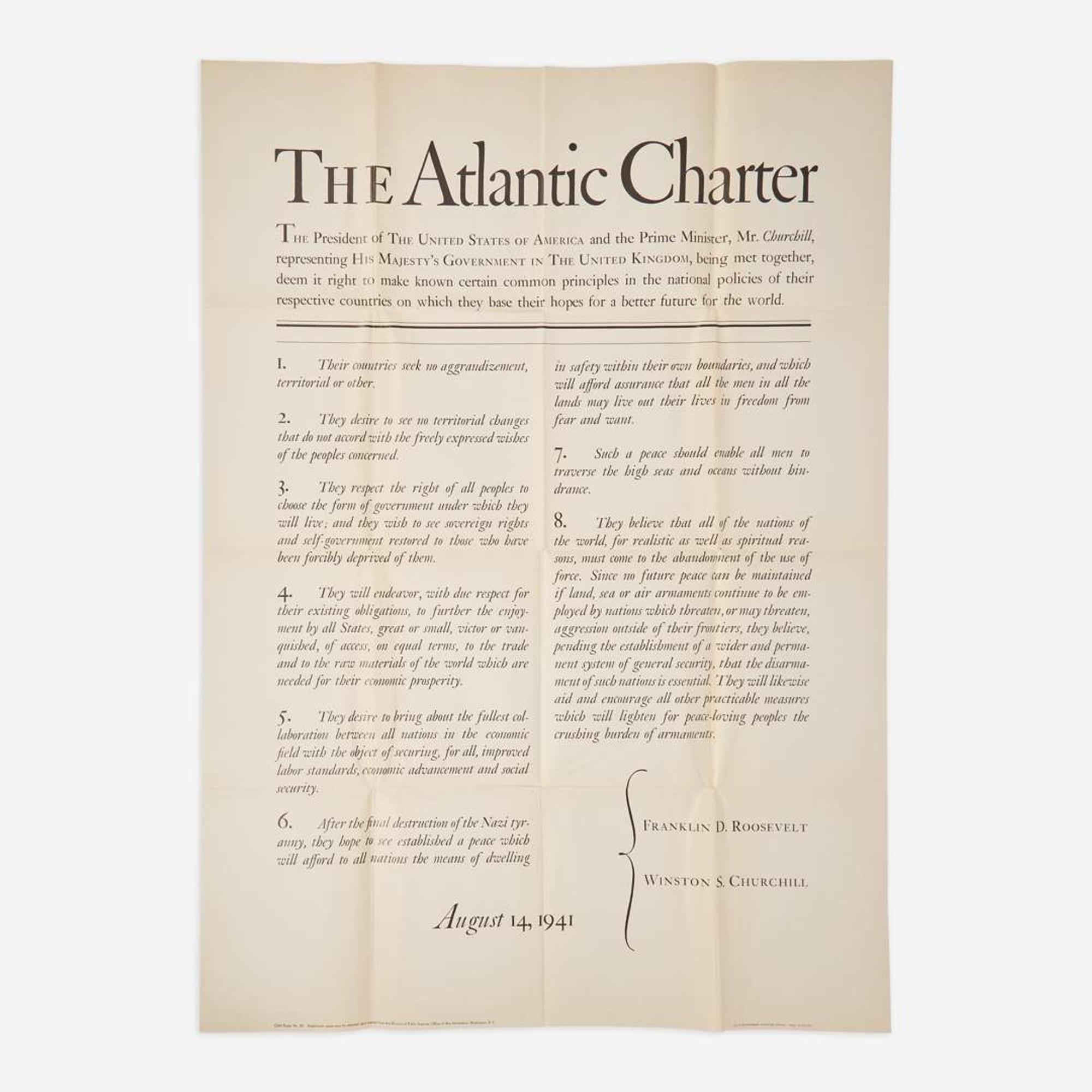 [Posters] Roosevelt, Franklin D., and Winston Churchill The Atlantic Charter