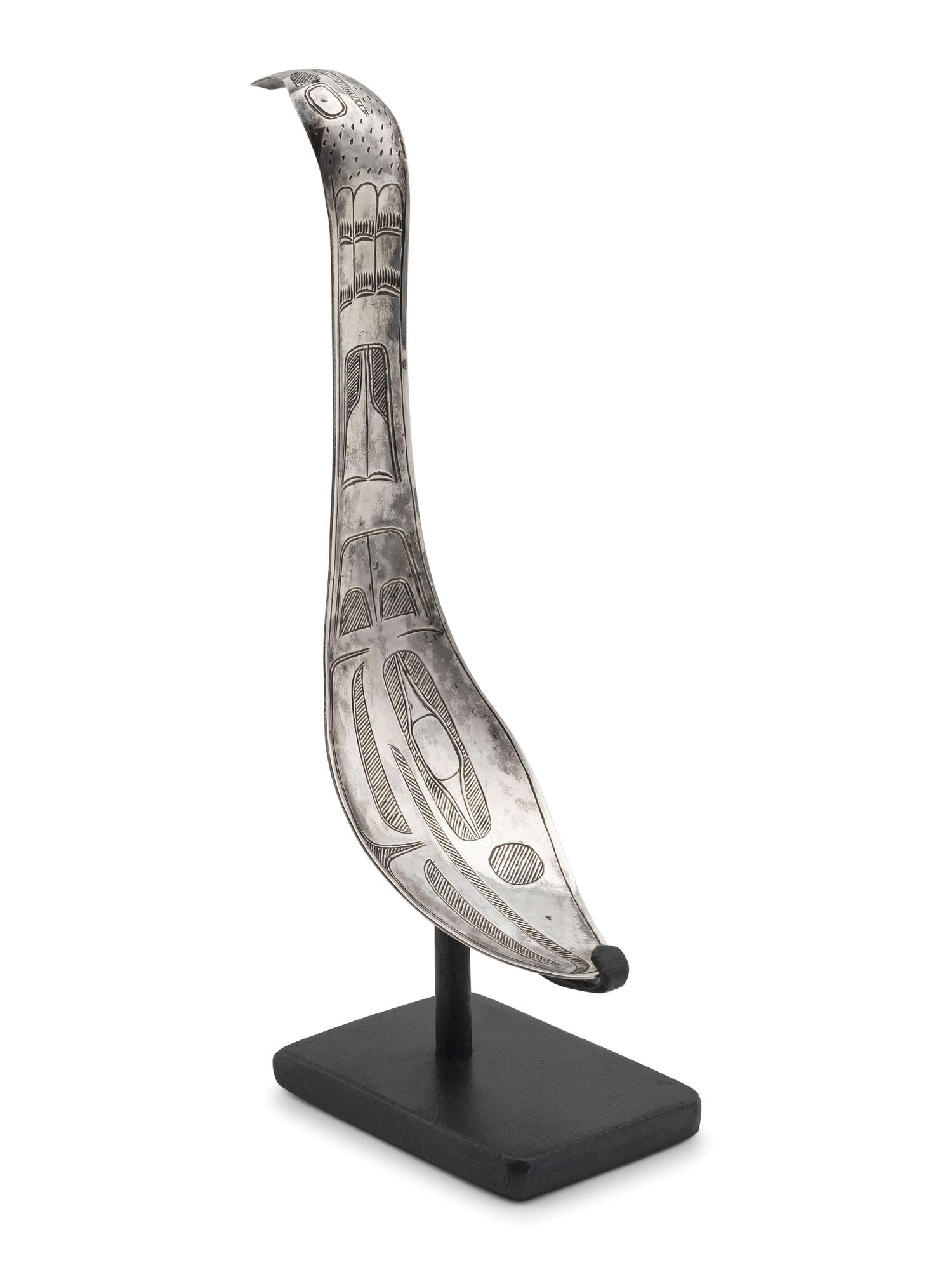 Haida Figural Silver Ladle