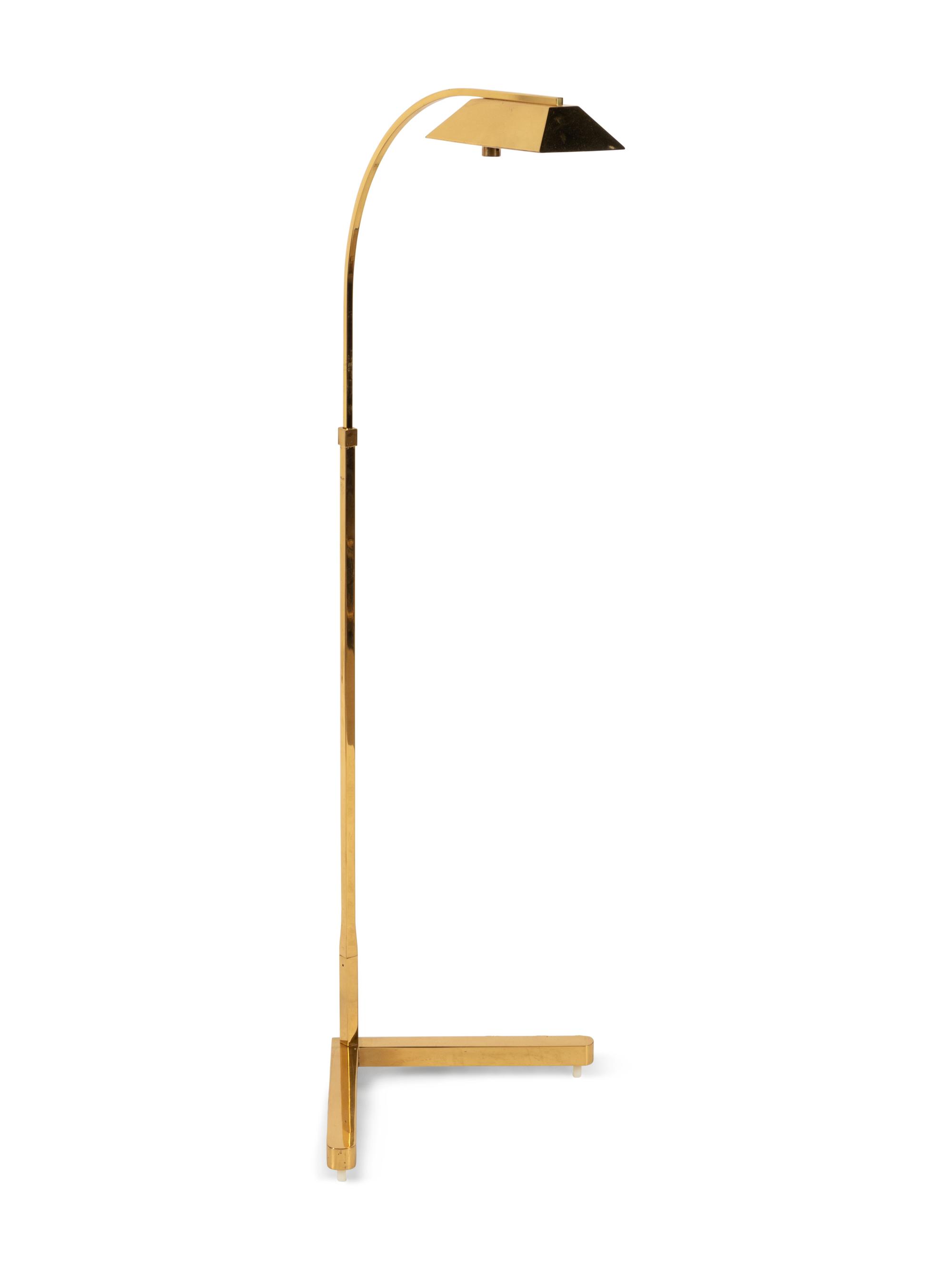 A Contemporary Brass Floor Lamp