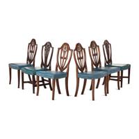 A Pair of Federal Mahogany Shield-Back Side Chairs