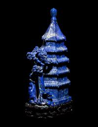 A Lapis Lazuli Model of a Pagoda