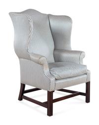 A George III Style Mahogany Wingback Armchair