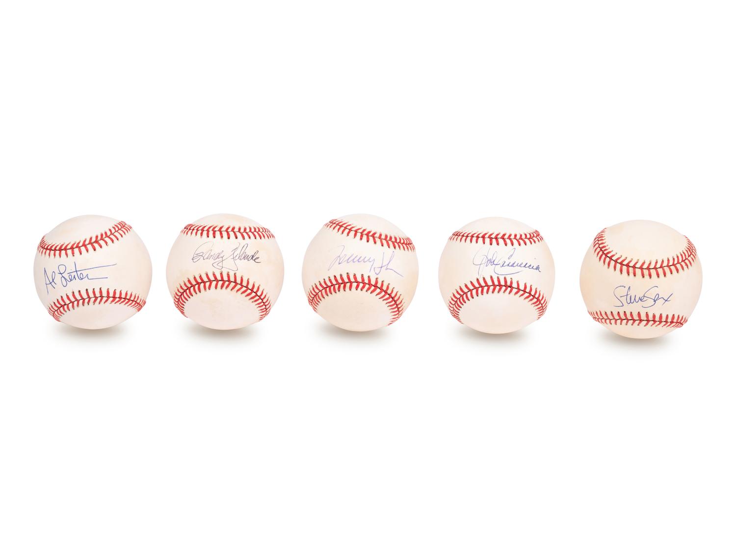 A Group of Over 70 New York Yankees Signed Autograph Baseballs,