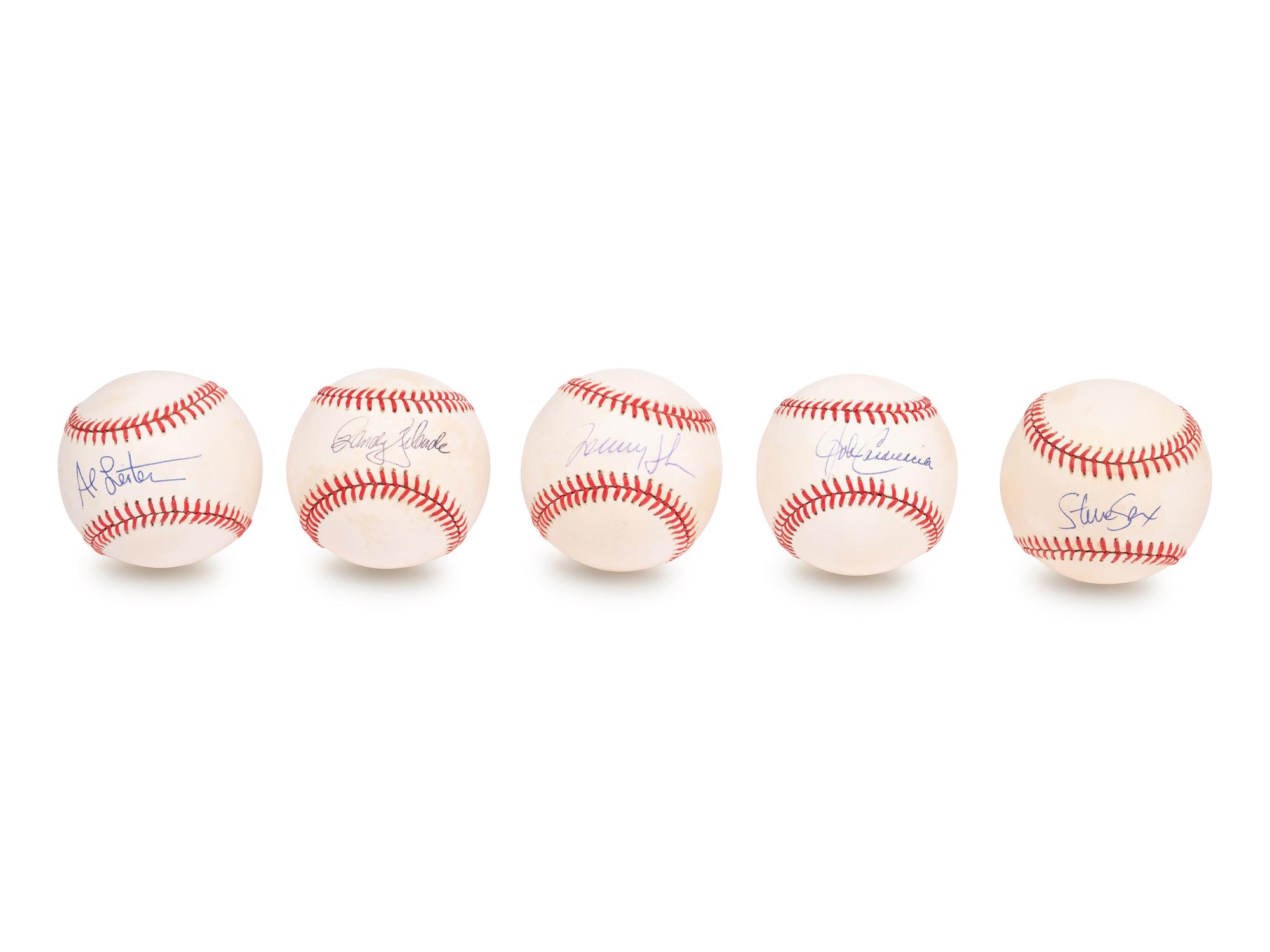 A Group of Over 70 New York Yankees Signed Autograph Baseballs,