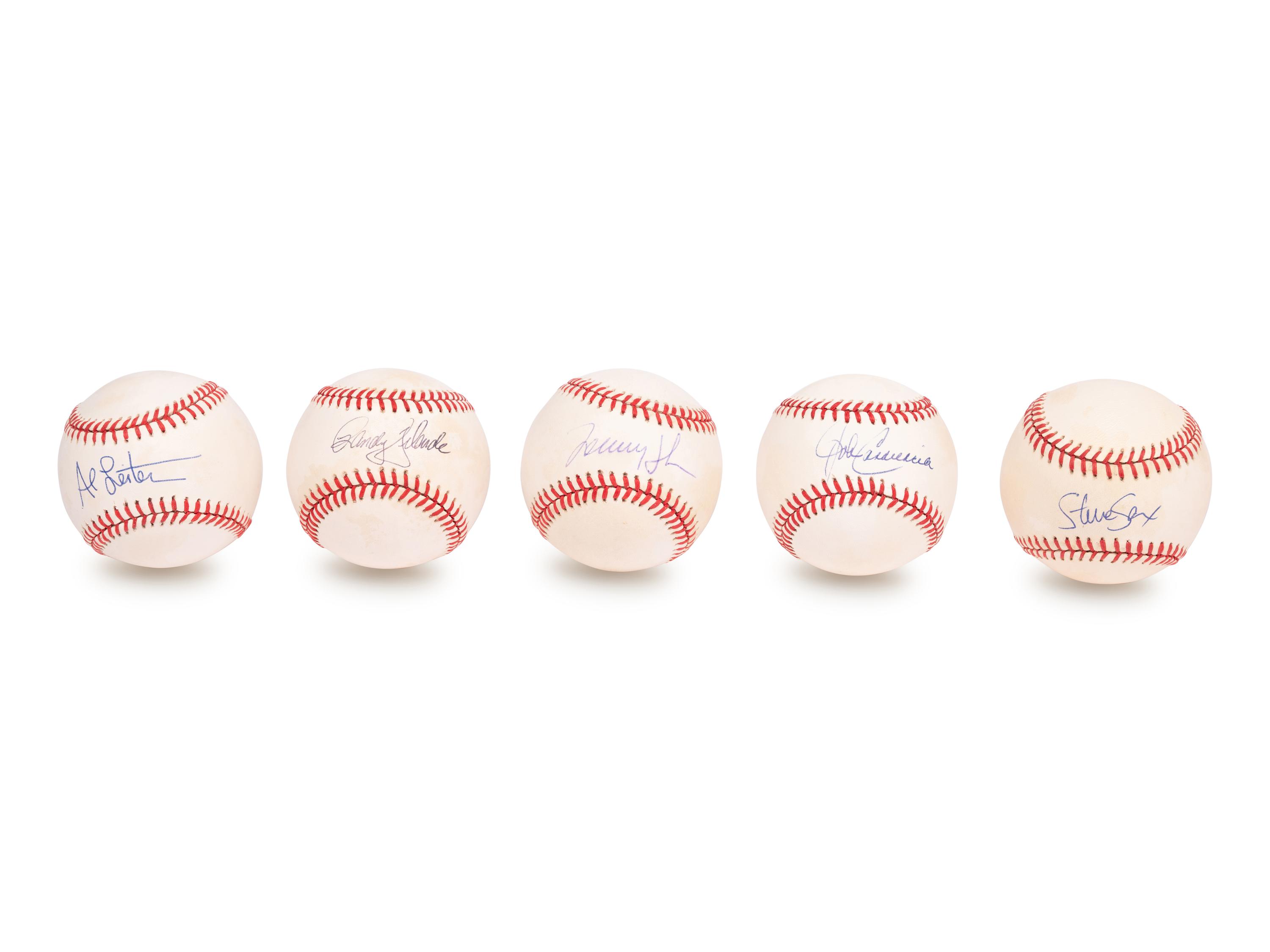 A Group of Over 70 New York Yankees Signed Autograph Baseballs,