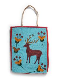 Plateau Pictorial Flat Bag, with Curvilinear Beadwork