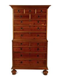 A George II Style Chest-on-Chest — 20TH CENTURY