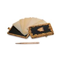 A Gold and Diamond Mounted Bloodstone Aide-Mémoire