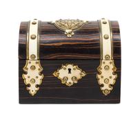 A Regency Brass Banded Calamander Table Casket Height 5 1/2 x width 7 1/4 inches. — 19TH CENTURY