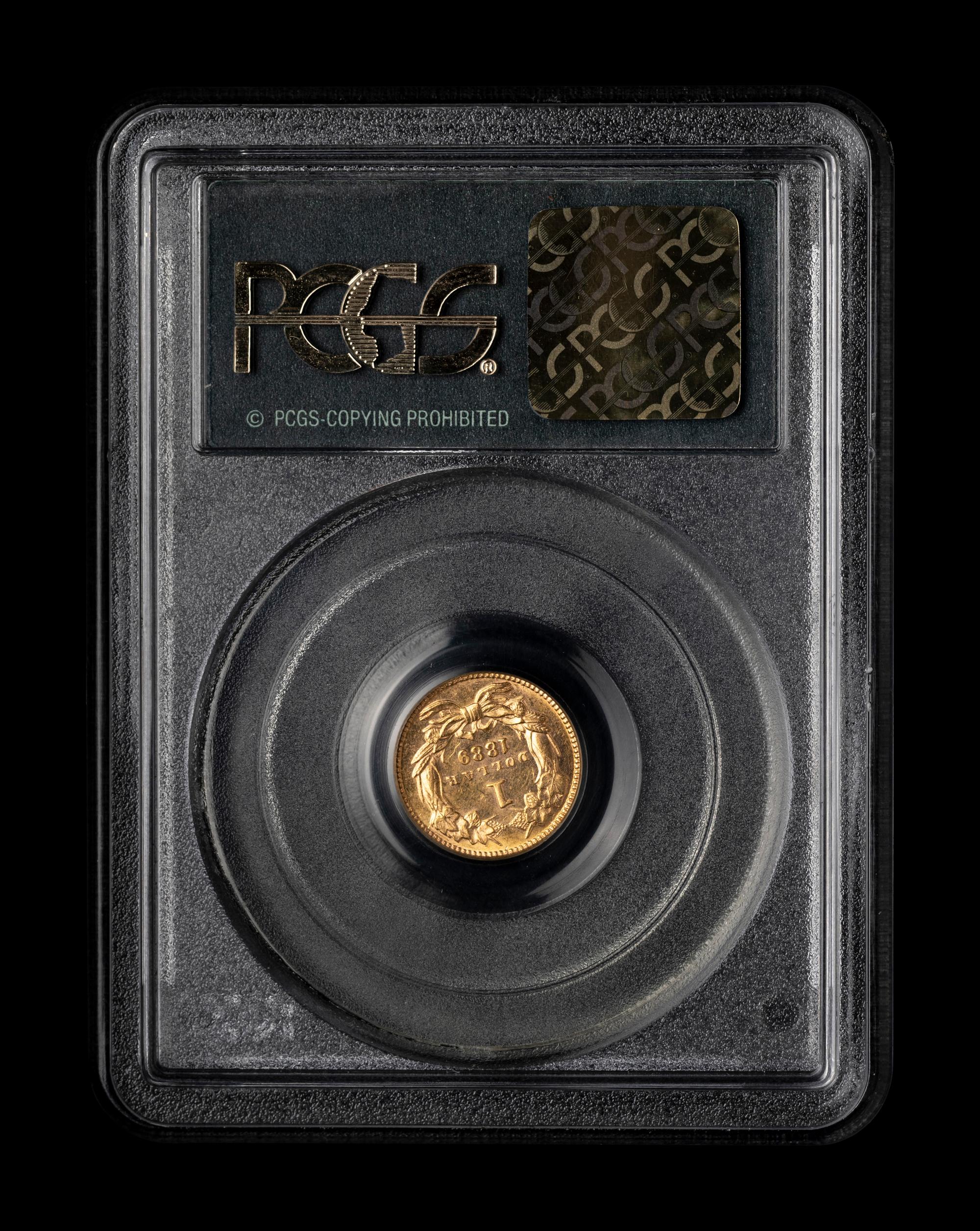 An 1889 Indian Princess $1 Gold Coin (PCGS MS61)