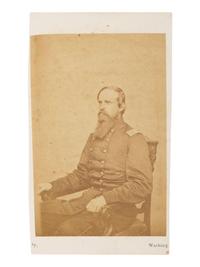 [CIVIL WAR - GETTYSBURG]. Autographed CDV of Colonel Edward E. Cross, KIA at Gettysburg. Washington, DC: Brady, ca 1861-1863.
