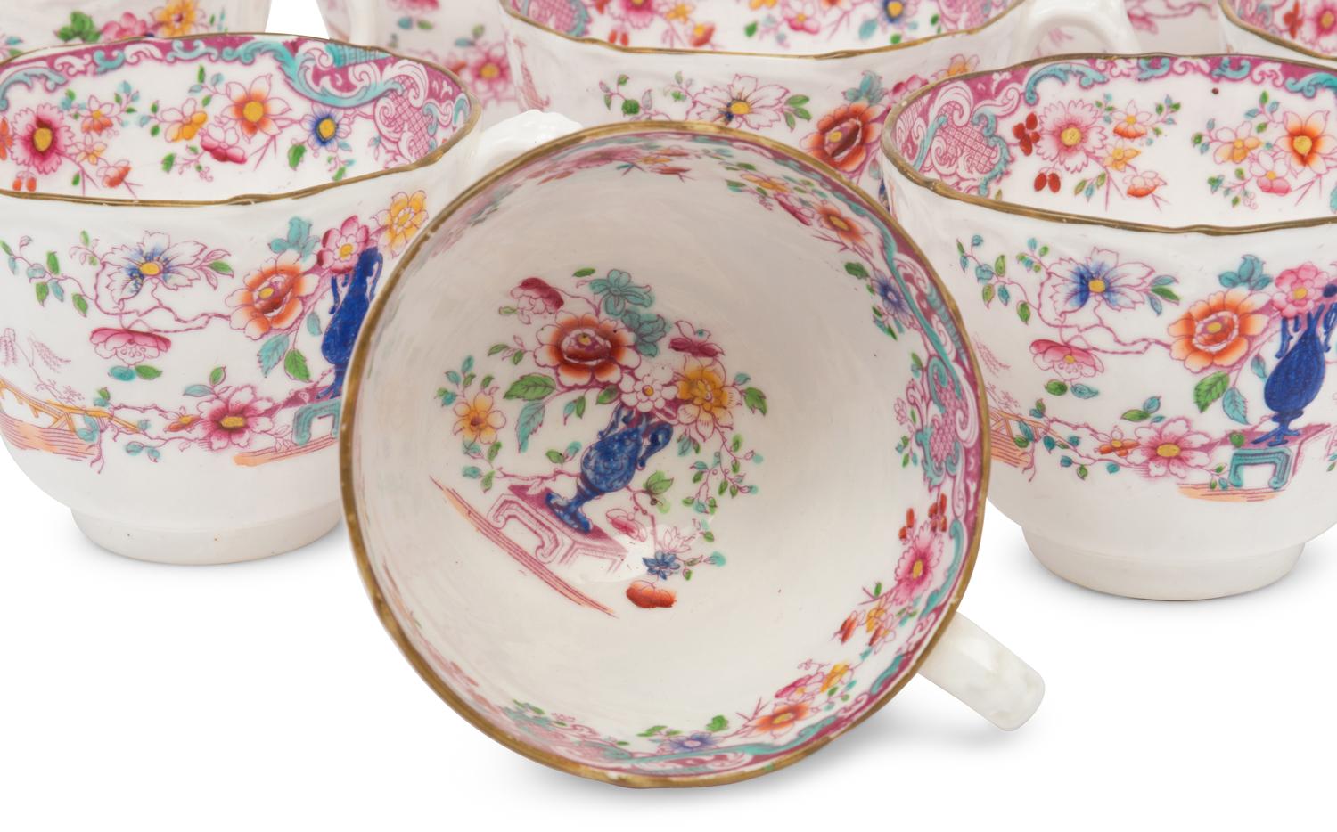 A Derby Transfer-Decorated Ironstone Dinner Service
