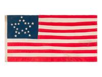 [FLAGS]. 20-star American flag with "Great Star" pattern. Ca 1876 or later.